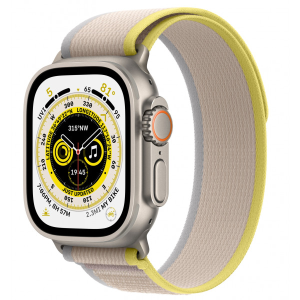 Фото - Смарт-часы Apple Watch Ultra GPS 49mm Titanium Case with Yellow/Beige Trail Loop - M/L