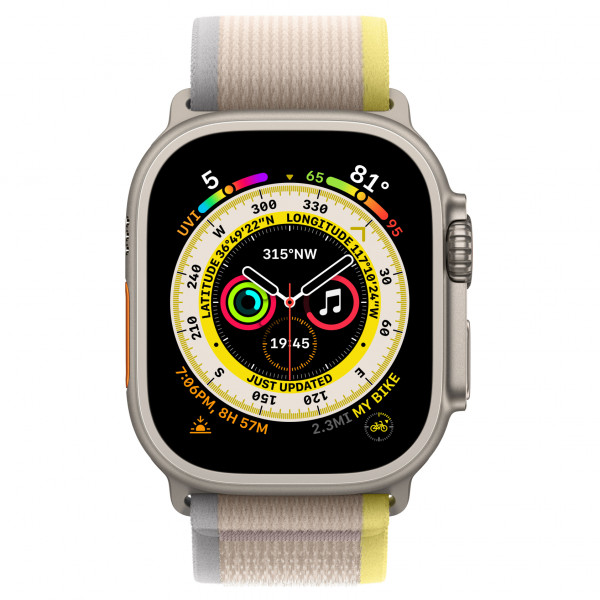 Фото - Смарт-часы Apple Watch Ultra GPS 49mm Titanium Case with Yellow/Beige Trail Loop - M/L
