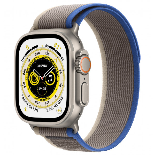Фото - Смарт-годинник Apple Watch Ultra GPS 49mm Titanium Case with Blue/Gray Trail Loop - S/M