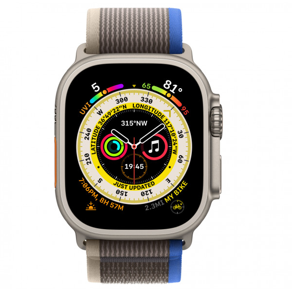 Фото - Смарт-годинник Apple Watch Ultra GPS 49mm Titanium Case with Blue/Gray Trail Loop - S/M