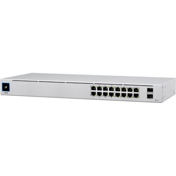 Фото - Коммутатор локальної мережі (Switch) Ubiquiti USW-16-POE