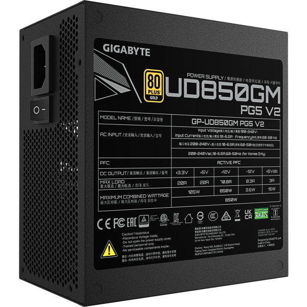 Фото - Блок живлення для ПК Gigabyte GP-UD850GM PG5 V2