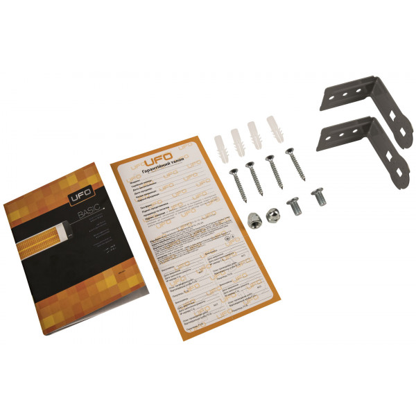 Фото - Обігрівач інфрачервоний UFO BASIC UFO-YU18EN 1800 у комплекті з металевим кріпленням до стіни, з ніжкою