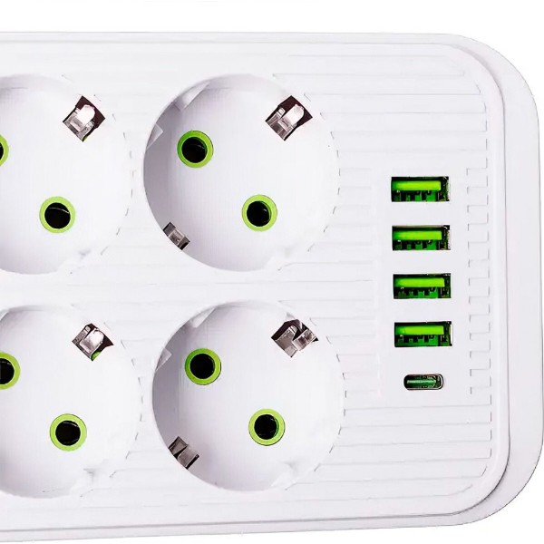 Фото - Сетевой фильтр UFT HP-5-25 2500Вт 6 р 5 USB 5 м White (LGHP-5-25)