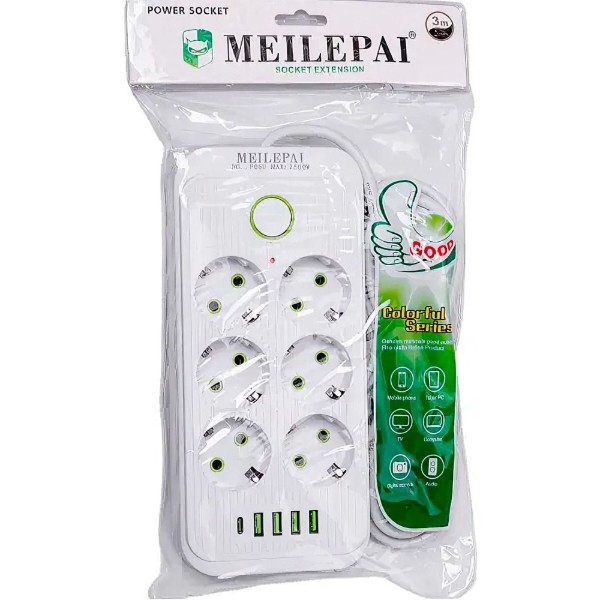 Фото - Сетевой фильтр UFT HP-5-25 2500Вт 6 р 5 USB 5 м White (LGHP-5-25)