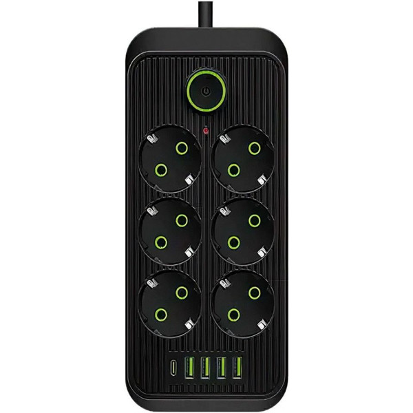 Фото - Мережевий фільтр UFT HP-5-26 2500Вт 6 р 5 USB 5 м Black (LGHP-5-26)