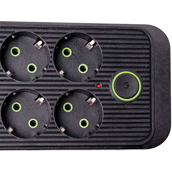 Фото - Мережевий фільтр UFT HP-5-30 2500Вт 8 р 4 USB 4.8 м Black (LGHP-5-30)