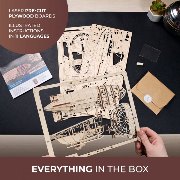 Фото - 3D пазлы Ugears Цеппелин (70208)