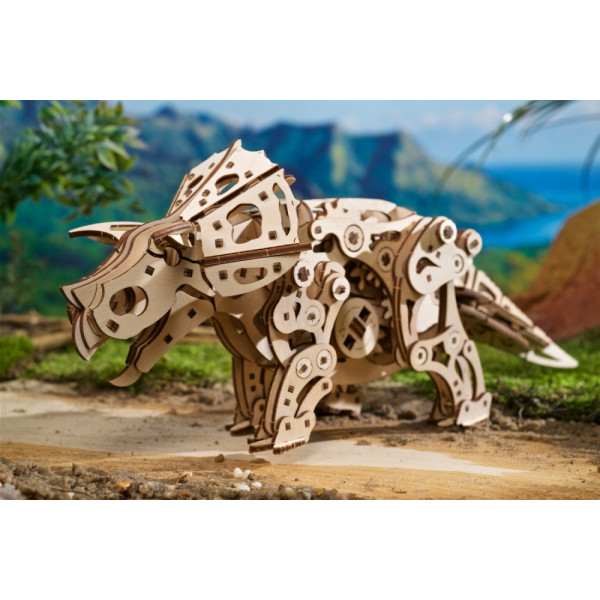 Фото - 3D пазли Ugears Трицератопс (70211)