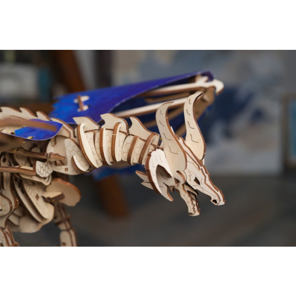 Фото - 3D пазли Ugears Дракон Ураган (70151)