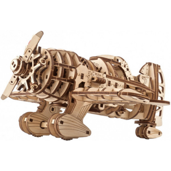 Фото - 3D пазли Ugears Літак скажений шершень (70183)