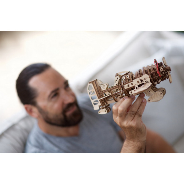 Фото - 3D пазли Ugears Літак скажений шершень (70183)