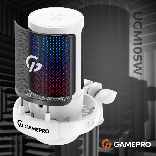 Фото - Микрофон для компьютера проводной GamePro UGM105W White
