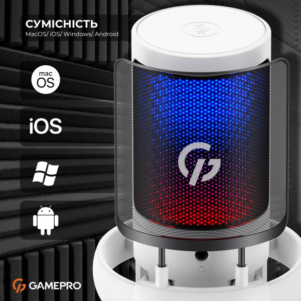 Фото - Микрофон для компьютера проводной GamePro UGM105W White