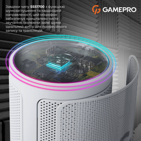 Фото - Микрофон для компьютера проводной GamePro UGM105W White