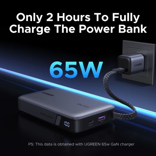 Фото - Батарея мобильная UGREEN 20000mAh PB550 67W Grey (55996B)