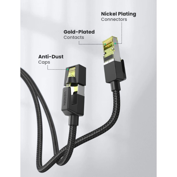 Фото - Кабель патч-корд UGREEN CAT 7 F/FTP 10 м Black (30791)