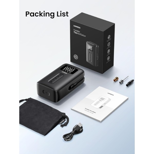 Фото - Автокомпресор UGREEN CD259 Portable Tire Inflator (15951)