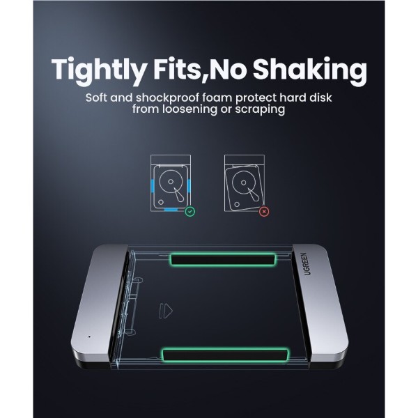Фото - Зовнішній карман UGREEN CM300 2.5-Inch SATA External Hard Drive Enclosure (70499)