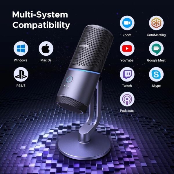 Фото - Микрофон для компьютера проводной UGREEN CM769 Desktop RGB (USB-A) Dark Gray (35629)