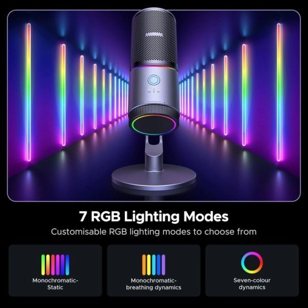 Фото - Микрофон для компьютера проводной UGREEN CM769 Desktop RGB (USB-A) Dark Gray (35629)