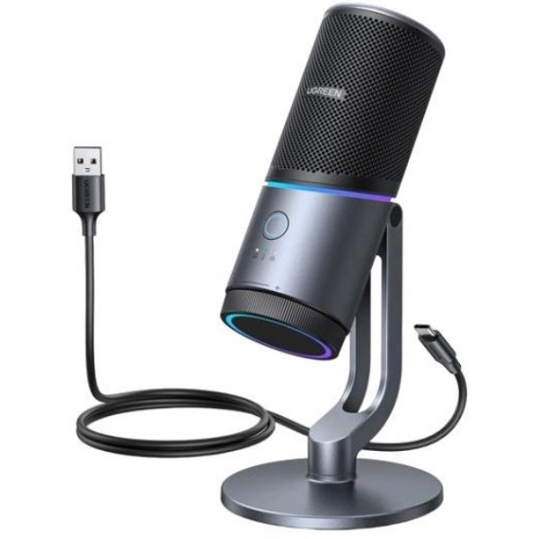 Фото - Микрофон для компьютера проводной UGREEN CM769 Desktop RGB (USB-A) Dark Gray (35629)