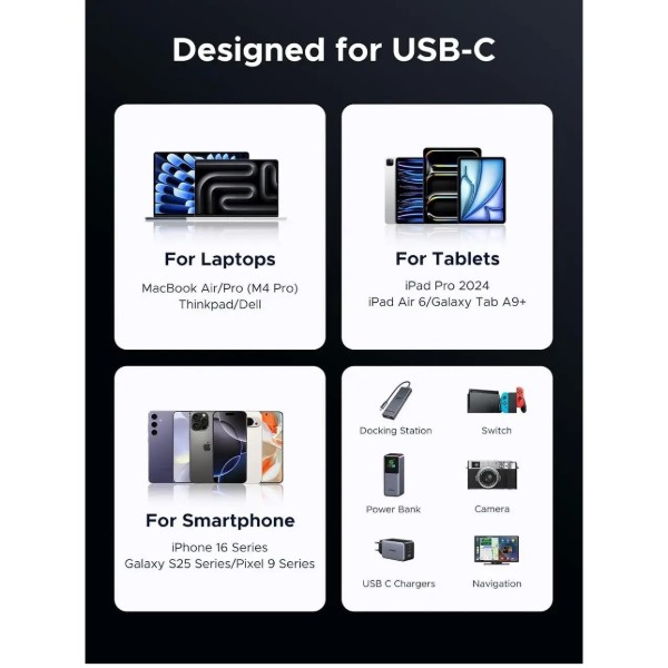 Фото - Кабель UGREEN L701 USB-C to USB-C USB 3.2 Gen 2 Cable 240W Max 2m Space Gray (95619)