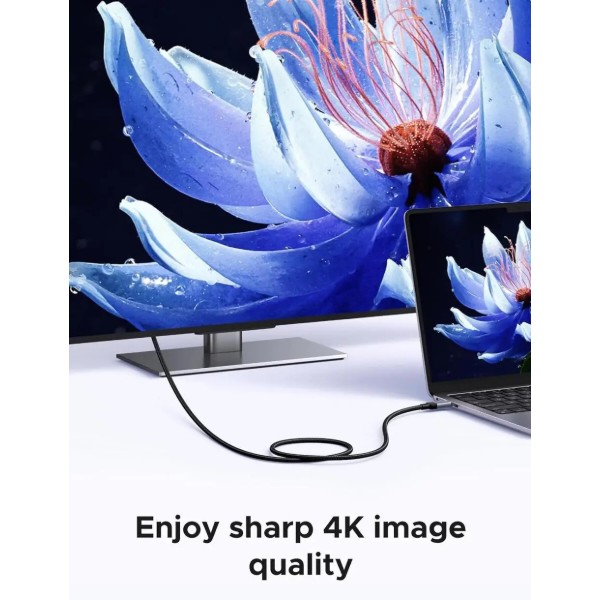 Фото - Кабель UGREEN L701 USB-C to USB-C USB 3.2 Gen 2 Cable 240W Max 2m Space Gray (95619)