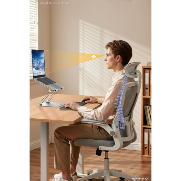 Фото - Підставка під ноутбук UGREEN LP966 Laptop Stand Adjustable Angle/Heigh & Foldable Sliver (95187)