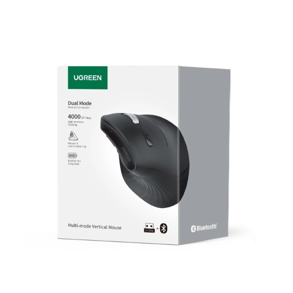 Фото - Миша бездротова UGREEN MU008 Multi-mode Vertical Mouse White (62756)