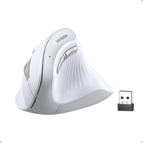 Фото - Миша бездротова UGREEN MU008 Multi-mode Vertical Mouse White (62756)