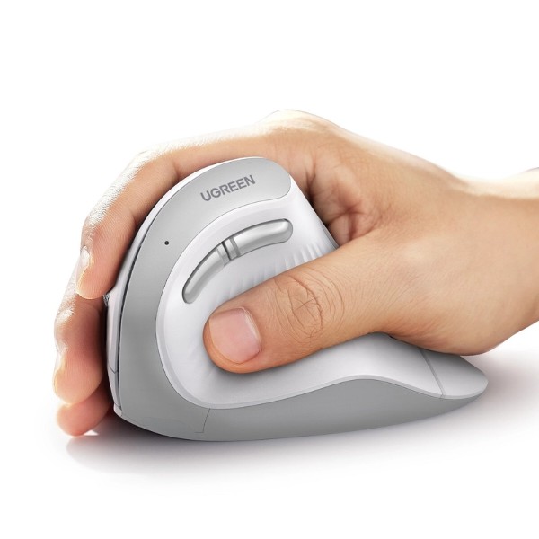 Фото - Миша бездротова UGREEN MU008 Multi-mode Vertical Mouse White (62756)