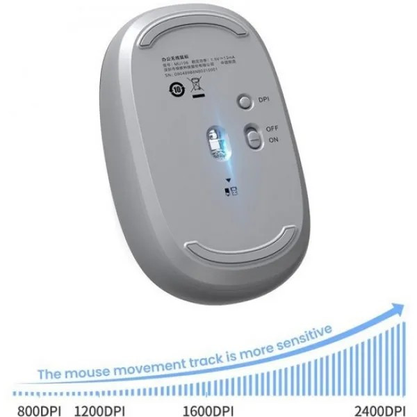Фото - Миша бездротова UGREEN MU105 2.4 GHz Portable Wireless Mouse Gray (90669)
