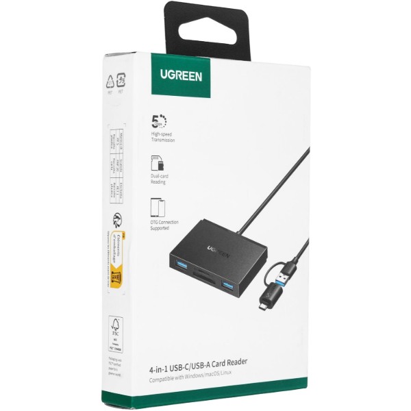 Фото - Кардридер UGREEN USB 3.0 4в1 CM812 (45167)
