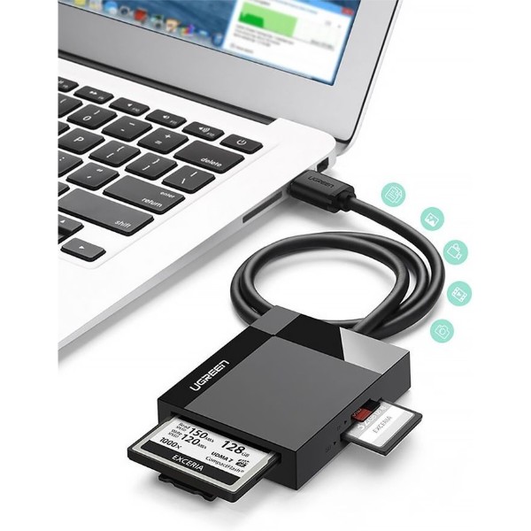 Фото - Кардридер UGREEN USB 3.0  SD/TF/CF/MS 4в1 0.5 м CR125 (30333)