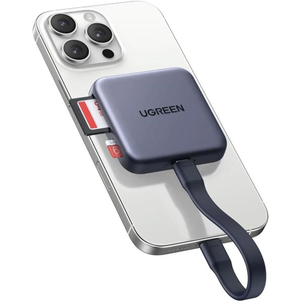 Фото - Кардридер UGREEN USB 3.2 Magnetic USB-C SD/MicroSD 100W CM898 (65095)