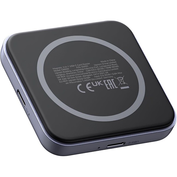 Фото - Кардридер UGREEN USB 3.2 Magnetic USB-C SD/MicroSD 100W CM898 (65095)