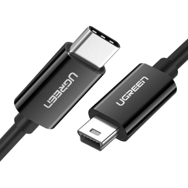 Фото - Кабель UGREEN US242 USB-C 2.0 Male to Mini USB 5Pin Male 1m Black (50445)
