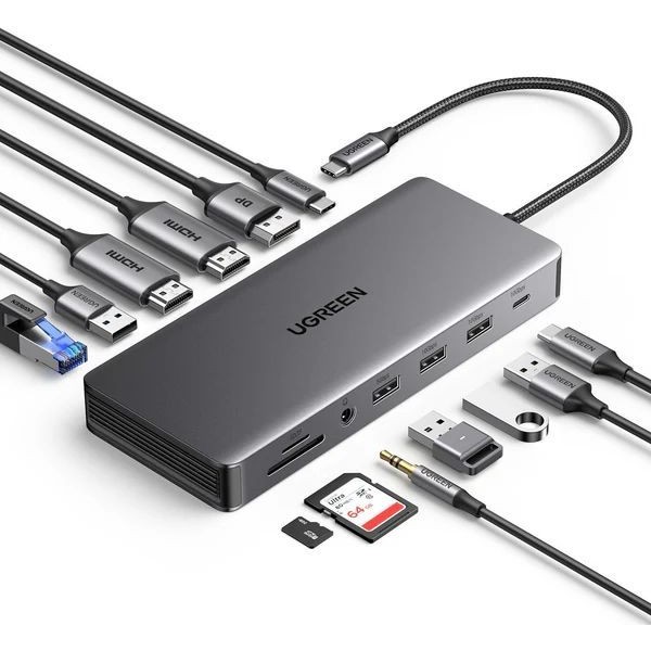 Фото - Хаб USB UGREEN USB3.2 Type-C --> HDMI 4xUSB-A 2xUSB-C3.2 100W CM681 (15978)