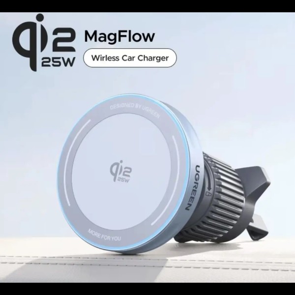 Фото - Автодержатель UGREEN W758 Magnetic Wireless Car Charger 25W QI2.2 Starlight Blue (55967)