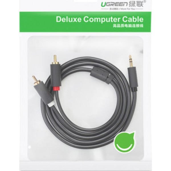 Фото - Кабель 3.5 мм - RCA UGREEN AV102 3.5 mm to 2RCA 2 m Gray (10510)