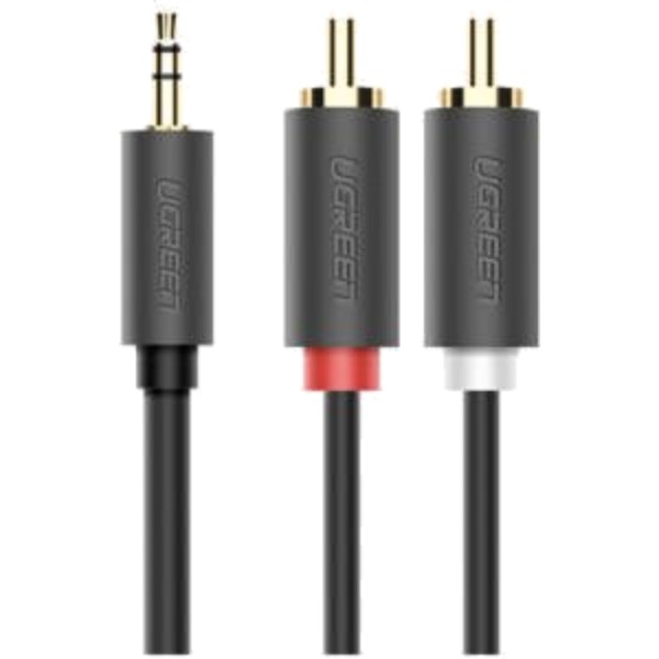Фото - Кабель 3.5 мм - RCA UGREEN AV102 AUX 3.5мм TRS-RCAx2 M/M 1.5 m Black (10511) Фото - Кабель 3.5 мм - RCA UGREEN AV102 AUX 3.5мм TRS-RCAx2 M/M 1.5 m Black (10511)