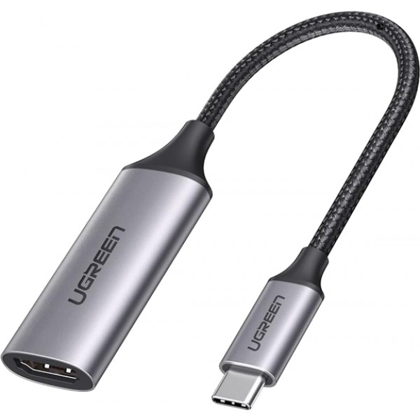 Фото - Кабель HDMI UGREEN CM297 Type-C M - HDMI F Adapter 10 cm Gray (UGR-70444)