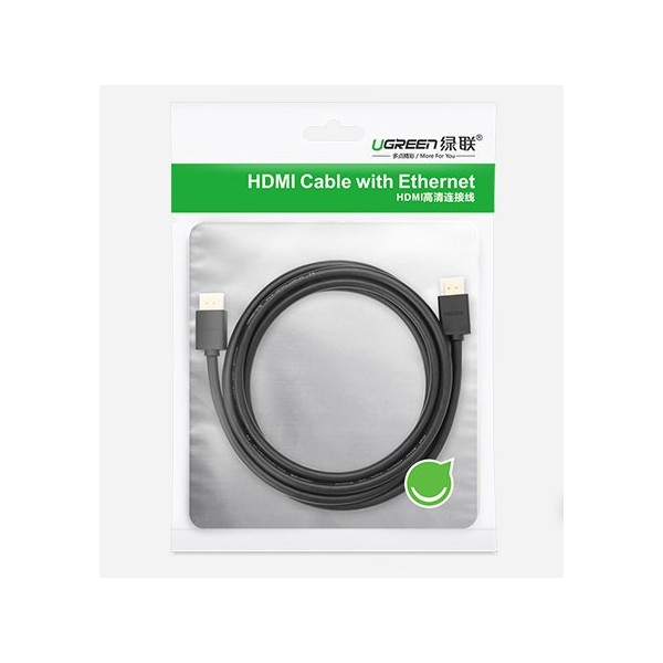 Фото - Кабель HDMI UGREEN HDMI M - M, 2.0 м, V2.0 Cafule 4K, HD104 Black (10107)