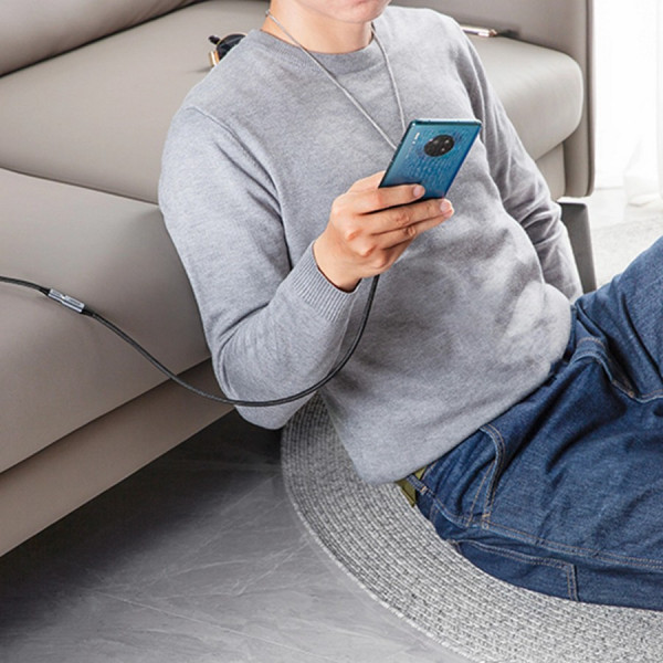 Фото - Адаптер UGREEN US372 USB-C Male to USB-C 3.1 Gen2 Female 5A 10Gbps 1m Black (30205)