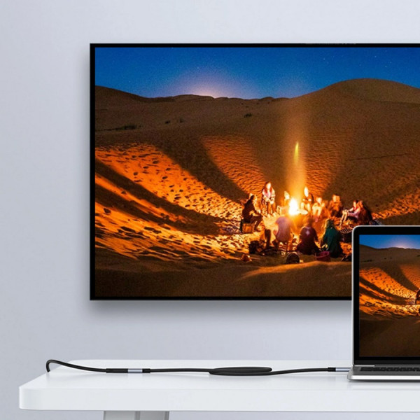 Фото - Адаптер UGREEN US372 USB-C Male to USB-C 3.1 Gen2 Female 5A 10Gbps 1m Black (30205)