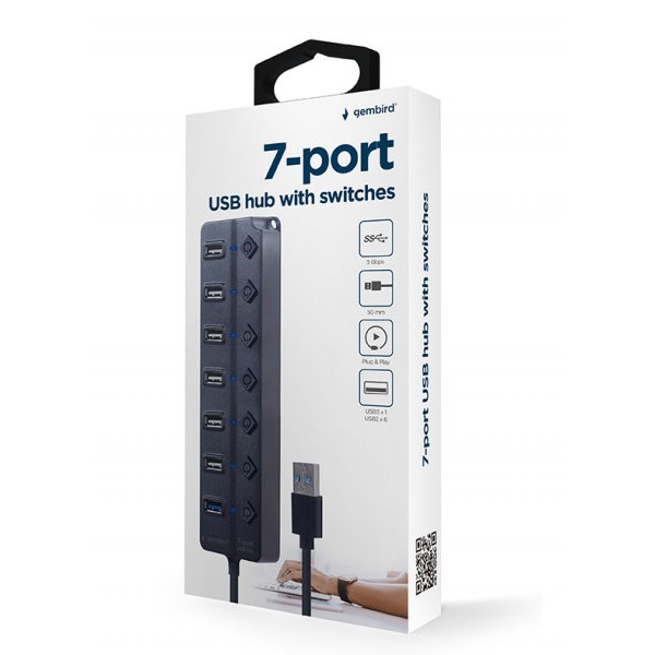 Фото - Хаб USB Gembird UHB-U3P1U2P6P-01