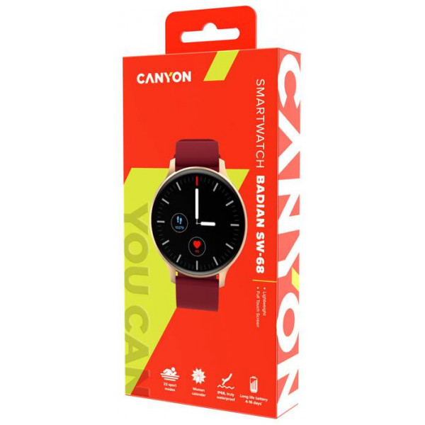 Фото - Смарт-часы Canyon Badian SW-68 Red (CNS-SW68RR)