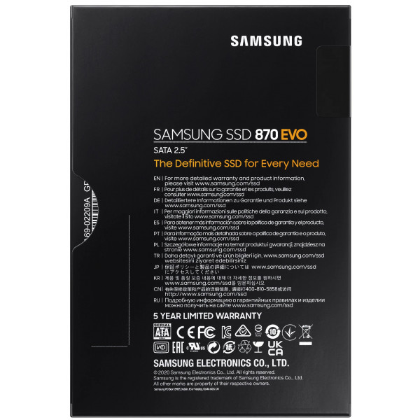 Фото - SSD-накопичувач внутрішній Samsung 1TB 870 EVO 2.5" SATAIII MLC (MZ-77E1T0B/EU)