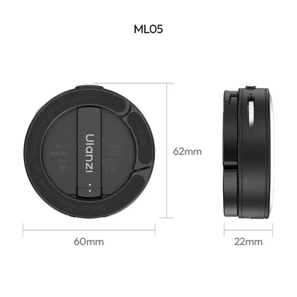 Фото - Студійне світло Ulanzi ML05 MagLock Fill Light Black (L183)